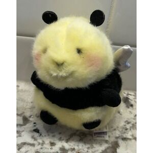 Aurora Bee Happy Rolly Pet Plush Stuffed Animal 5" Yellow Bumble Bee with Tags